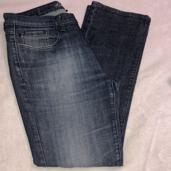 Kenneth Cole‎ New York - Faded Dark Wash Straight Leg Stretch Jeans Denim - Picture 1 of 8